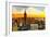 Low Poly New York Art - Manhattan Downtown-Philippe Hugonnard-Framed Art Print