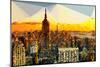 Low Poly New York Art - Manhattan Downtown-Philippe Hugonnard-Mounted Art Print