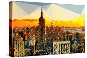 Low Poly New York Art - Manhattan Downtown-Philippe Hugonnard-Stretched Canvas