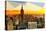 Low Poly New York Art - Manhattan Downtown-Philippe Hugonnard-Stretched Canvas