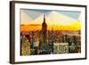 Low Poly New York Art - Manhattan Downtown-Philippe Hugonnard-Framed Art Print