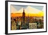 Low Poly New York Art - Manhattan Downtown-Philippe Hugonnard-Framed Art Print