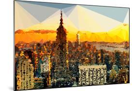 Low Poly New York Art - Manhattan Downtown-Philippe Hugonnard-Mounted Art Print