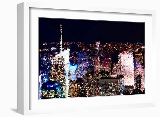 Low Poly New York Art - Manhattan Midtown-Philippe Hugonnard-Framed Premium Giclee Print