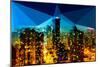 Low Poly New York Art - Manhattan Night Light-Philippe Hugonnard-Mounted Art Print