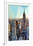 Low Poly New York Art - Manhattan Pastel-Philippe Hugonnard-Framed Art Print