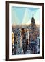 Low Poly New York Art - Manhattan Pastel-Philippe Hugonnard-Framed Art Print