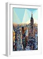 Low Poly New York Art - Manhattan Pastel-Philippe Hugonnard-Framed Art Print