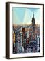 Low Poly New York Art - Manhattan Pastel-Philippe Hugonnard-Framed Art Print