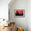 Low Poly New York Art - Manhattan Red Night-Philippe Hugonnard-Framed Premium Giclee Print displayed on a wall