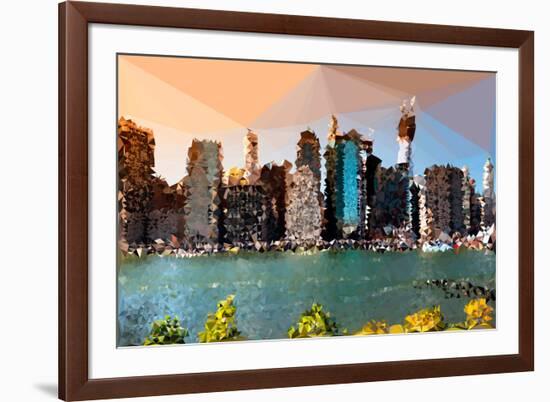 Low Poly New York Art - Manhattan Skyline-Philippe Hugonnard-Framed Art Print