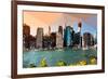 Low Poly New York Art - Manhattan Skyline-Philippe Hugonnard-Framed Art Print