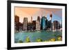 Low Poly New York Art - Manhattan Skyline-Philippe Hugonnard-Framed Art Print