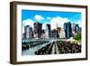 Low Poly New York Art - Manhattan Skyscrapers II-Philippe Hugonnard-Framed Art Print