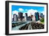 Low Poly New York Art - Manhattan Skyscrapers II-Philippe Hugonnard-Framed Art Print