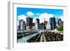 Low Poly New York Art - Manhattan Skyscrapers II-Philippe Hugonnard-Framed Art Print