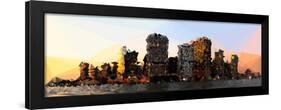 Low Poly New York Art - Manhattan Skyscrapers-Philippe Hugonnard-Framed Art Print