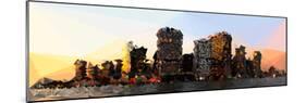 Low Poly New York Art - Manhattan Skyscrapers-Philippe Hugonnard-Mounted Premium Giclee Print