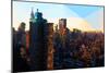 Low Poly New York Art - Manhattan Sunrise-Philippe Hugonnard-Mounted Art Print