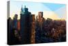 Low Poly New York Art - Manhattan Sunrise-Philippe Hugonnard-Stretched Canvas