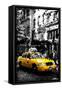 Low Poly New York Art - Manhattan Taxi-Philippe Hugonnard-Framed Stretched Canvas