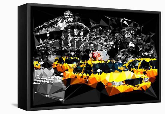 Low Poly New York Art - Manhattan Traffic-Philippe Hugonnard-Framed Stretched Canvas