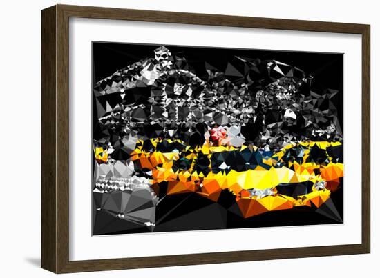 Low Poly New York Art - Manhattan Traffic-Philippe Hugonnard-Framed Premium Giclee Print