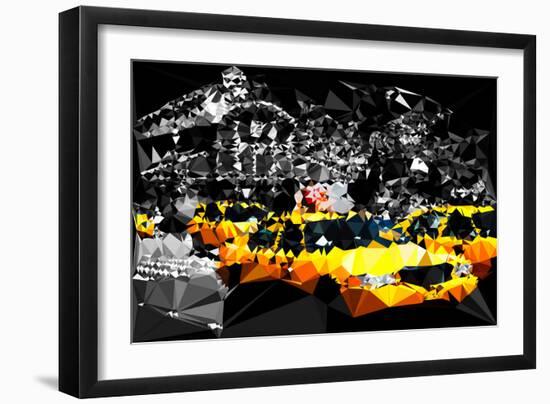 Low Poly New York Art - Manhattan Traffic-Philippe Hugonnard-Framed Premium Giclee Print