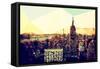 Low Poly New York Art - Manhattan-Philippe Hugonnard-Framed Stretched Canvas