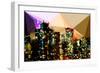 Low Poly New York Art - Midtown Manhattan by Night-Philippe Hugonnard-Framed Art Print