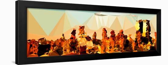 Low Poly New York Art - Midtown Manhattan Sunset-Philippe Hugonnard-Framed Art Print