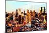 Low Poly New York Art - Midtown NYC-Philippe Hugonnard-Mounted Art Print