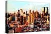 Low Poly New York Art - Midtown NYC-Philippe Hugonnard-Stretched Canvas