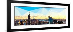 Low Poly New York Art - New York City-Philippe Hugonnard-Framed Art Print