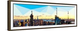 Low Poly New York Art - New York City-Philippe Hugonnard-Framed Premium Giclee Print