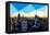 Low Poly New York Art - New York Skyline at Sunset-Philippe Hugonnard-Framed Stretched Canvas