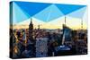 Low Poly New York Art - New York Skyline at Sunset-Philippe Hugonnard-Stretched Canvas