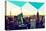 Low Poly New York Art - New York Skyline II-Philippe Hugonnard-Stretched Canvas