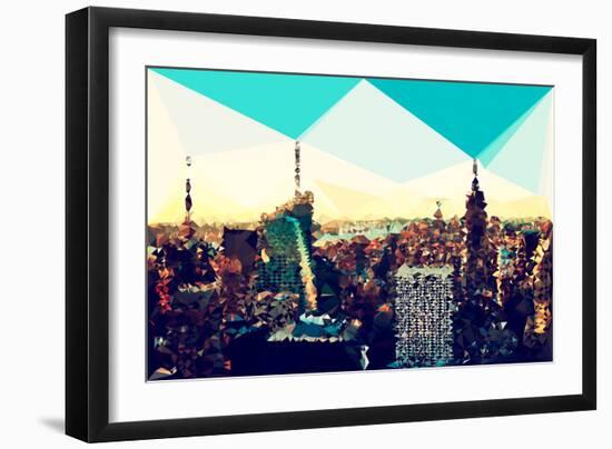 Low Poly New York Art - New York Skyline II-Philippe Hugonnard-Framed Art Print