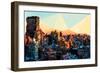 Low Poly New York Art - New York Sunset Pastel-Philippe Hugonnard-Framed Art Print