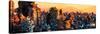 Low Poly New York Art - New York Sunset-Philippe Hugonnard-Stretched Canvas