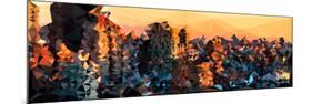 Low Poly New York Art - New York Sunset-Philippe Hugonnard-Mounted Premium Giclee Print