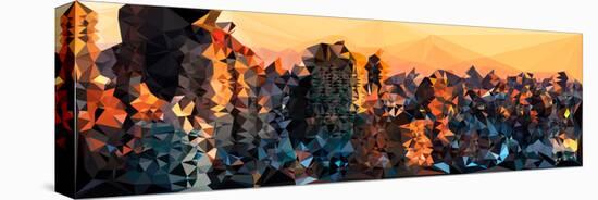 Low Poly New York Art - New York Sunset-Philippe Hugonnard-Stretched Canvas