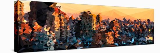 Low Poly New York Art - New York Sunset-Philippe Hugonnard-Stretched Canvas