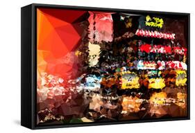 Low Poly New York Art - New York Taxis-Philippe Hugonnard-Framed Stretched Canvas