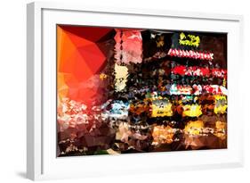 Low Poly New York Art - New York Taxis-Philippe Hugonnard-Framed Art Print