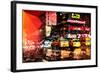 Low Poly New York Art - New York Taxis-Philippe Hugonnard-Framed Art Print