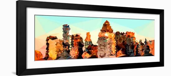 Low Poly New York Art - NYC Pastel III-Philippe Hugonnard-Framed Art Print