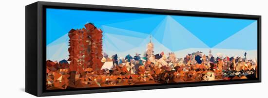 Low Poly New York Art - NYC Skyline-Philippe Hugonnard-Framed Stretched Canvas