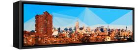 Low Poly New York Art - NYC Skyline-Philippe Hugonnard-Framed Stretched Canvas